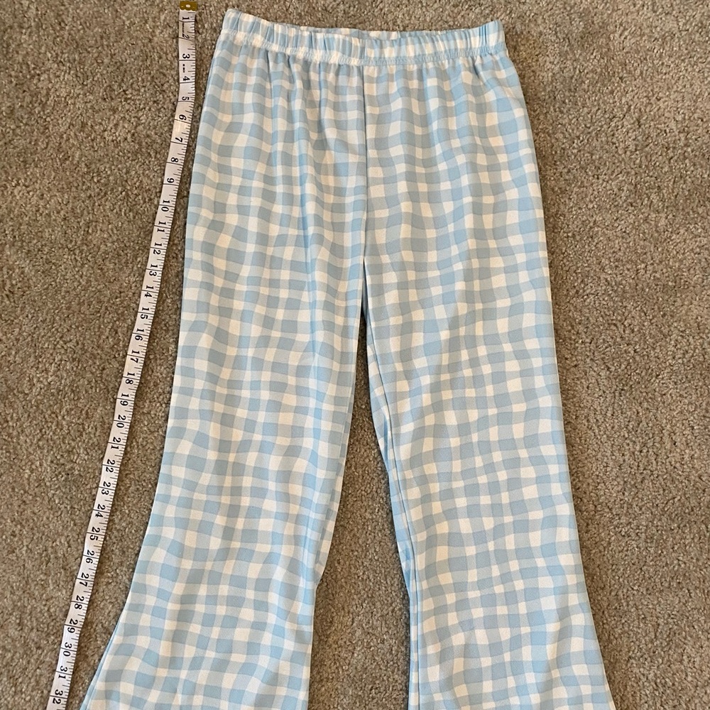 Plaid flare pants